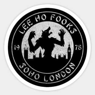 Lee Ho Fooks - Soho London - 1978 - Warren Zevon - Werewolves of London Sticker